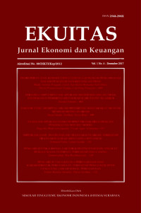 Ekuitas : Jurnal Ekonomi dan Keuangan Vol. 20 No. 4 - Desember 2016