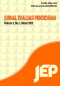 Jurnal evaluasi pendidikan Vol 3, No.1, Maret 2012